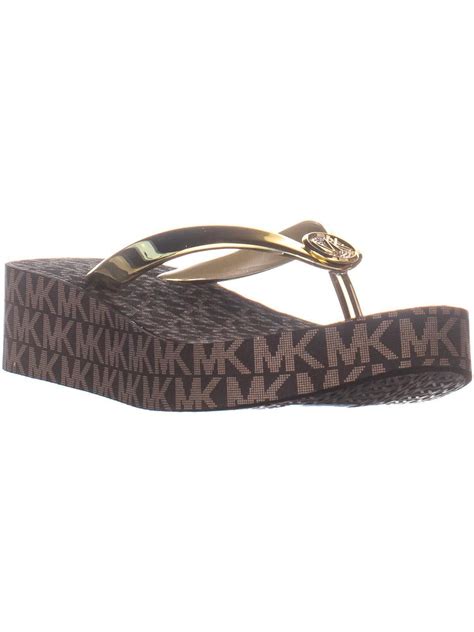 michael kors flip flop clearance gild|Michael Kors platform flip flops.